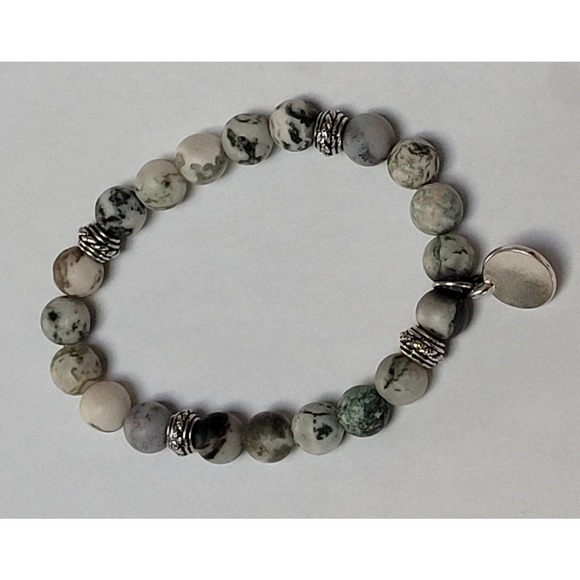 Shades of Green Bracelet with Paw Charm - Picture 4 of 14